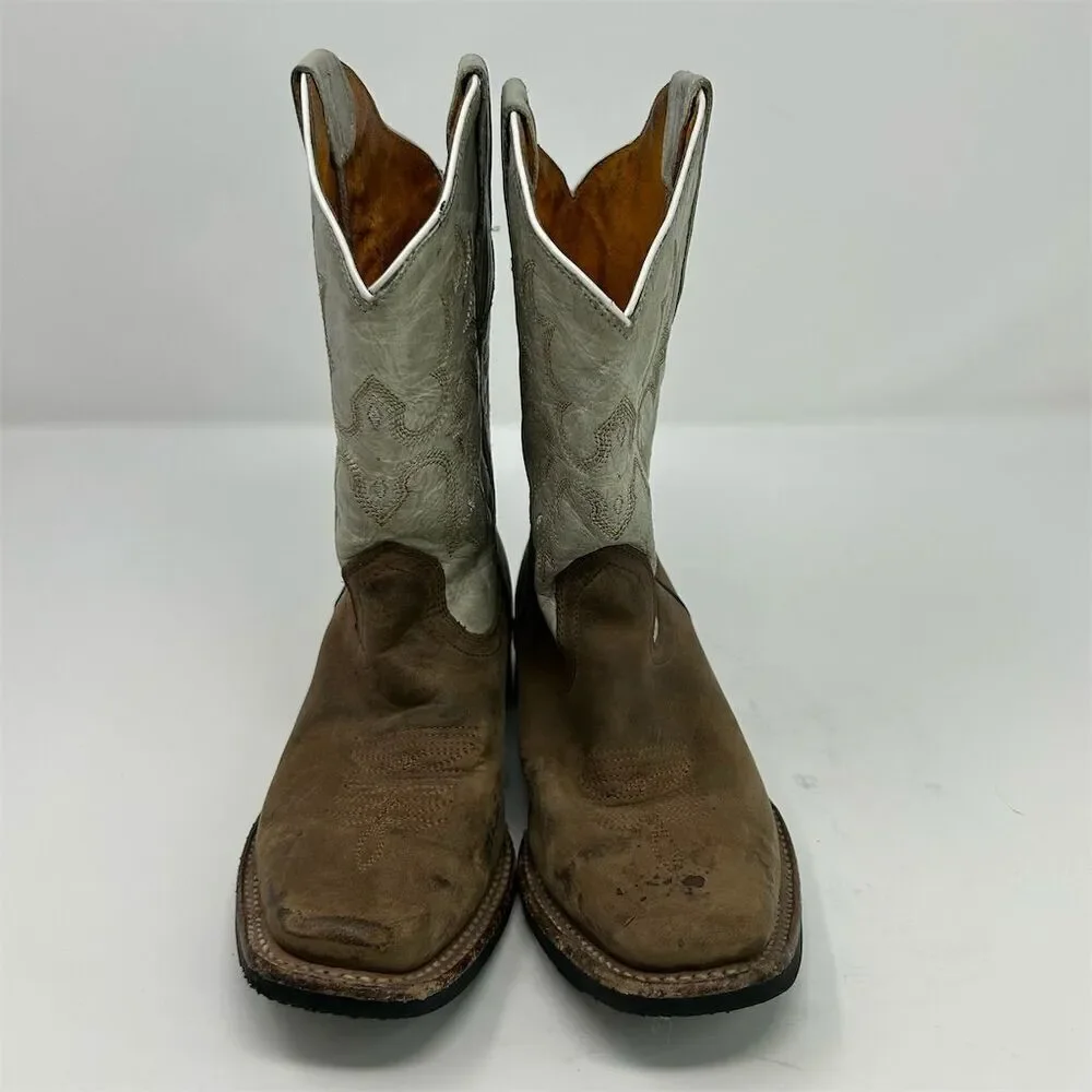 Rio Grande Youth Boys Western Pull On Cowboy Boots Embroidered US Size 2